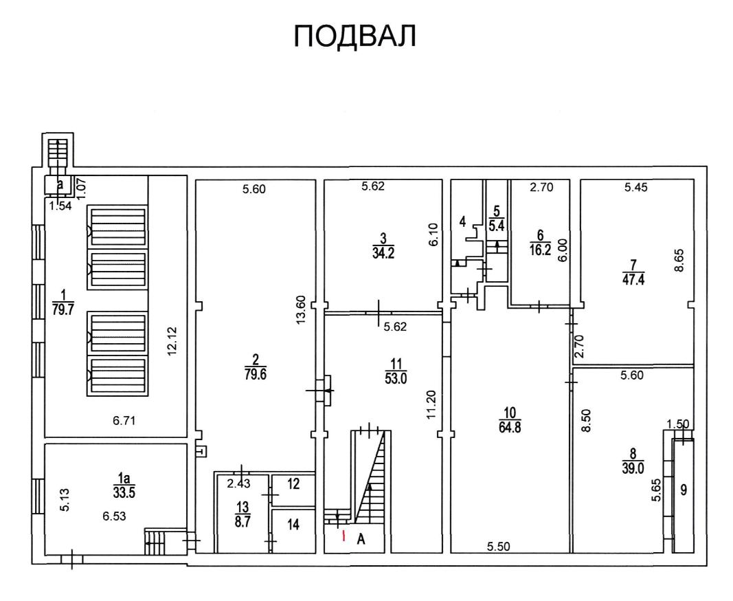 Планировка 1 — Офисное здание 2 024,5 м² — продажа целиком