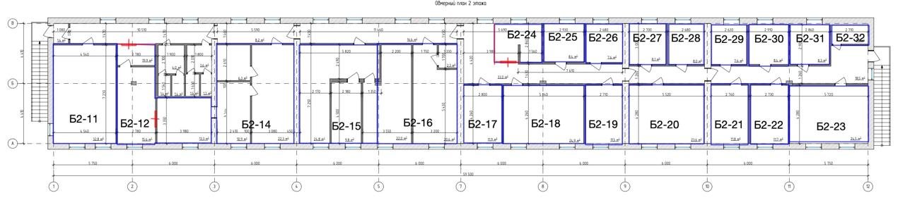 Планировка 1 — Офис 8м² Балаклавский проспект