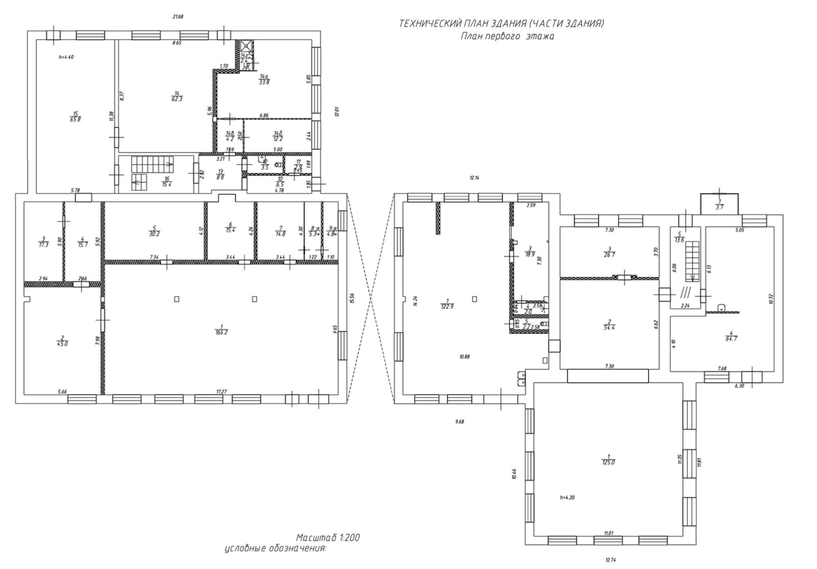 Планировка 1 — ОСЗ 2 047 м² на севере Москвы, внутри МКАД