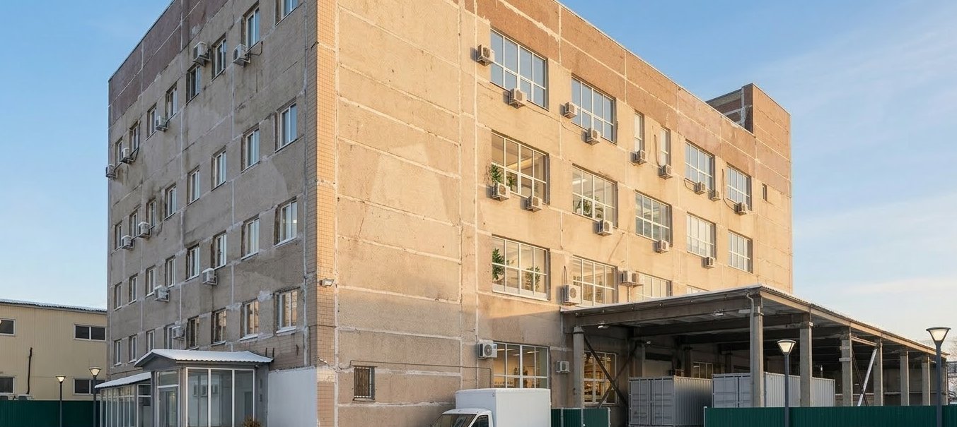 Склад со стеллажами 400 м², потолки 4,5 м